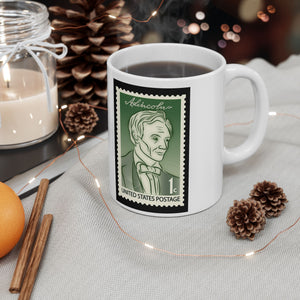 2ALSM  Abraham Lincoln US Stamp mug