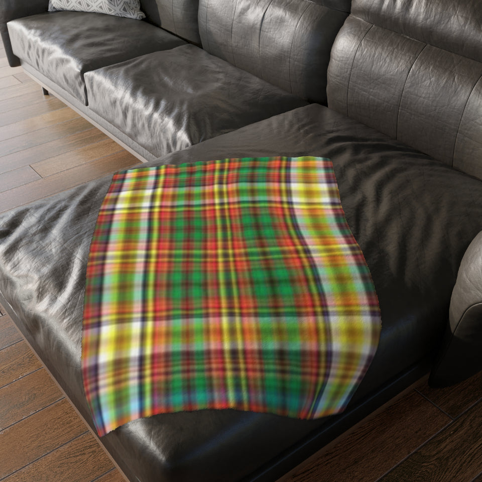 66CB  Colorful Plaid Blanket