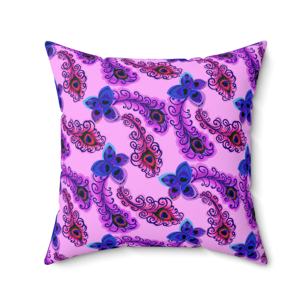 24PCF  Peacock Feather Pillow