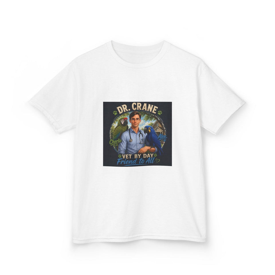 Dr. Crane, Charlie & Alex Kids T-Shirt – Vet by Day, Friend to All CA24
