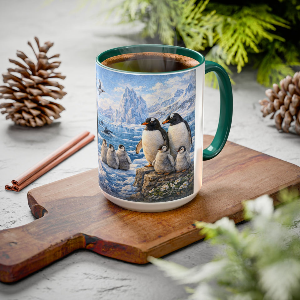 AM12   Penguin Family Ceramic Mug