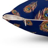 33PCF  Peacock Feather Pillow