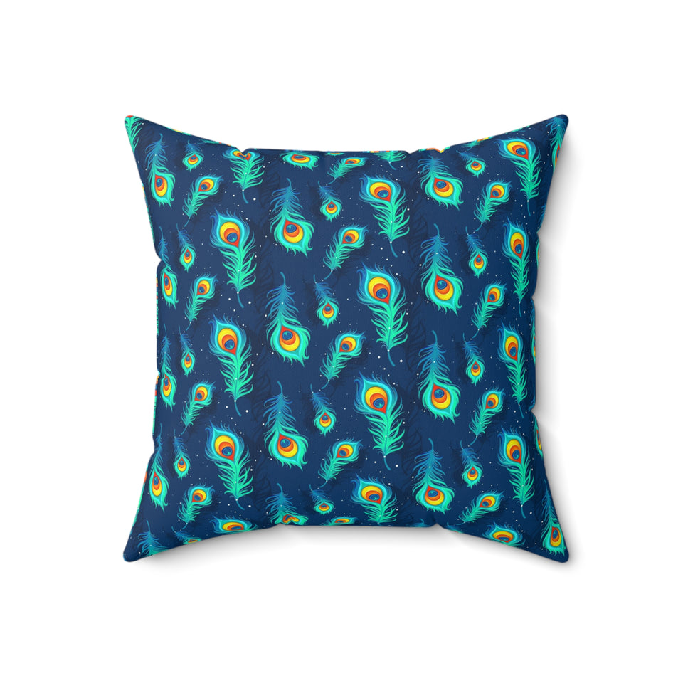 65PCF  Peacock Feather Pillow