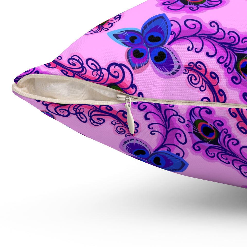 24PCF  Peacock Feather Pillow