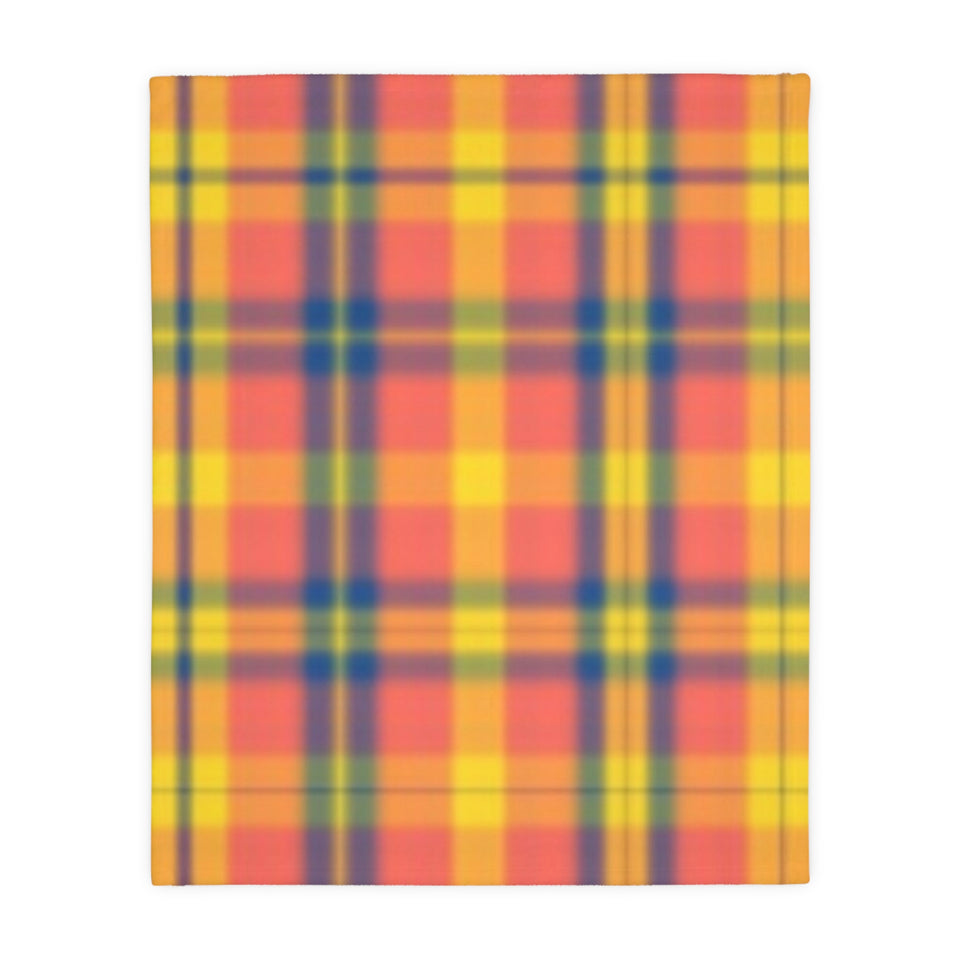 9CB  Colorful Plaid Blanket