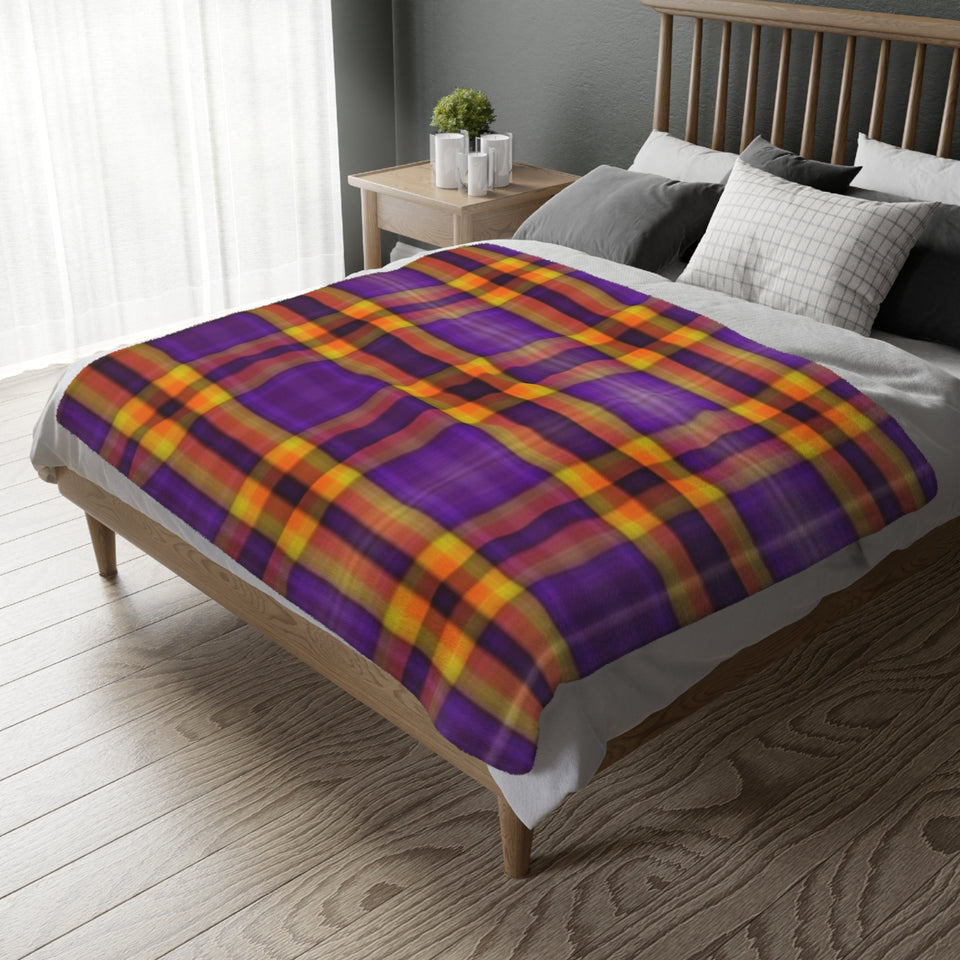 40CB  Colorful Plaid Blanket