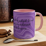 10CMSM  Colorful Marble and Luke 6:37 Mug