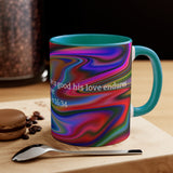 45CMSM  Colorful Marble 1 Chronicles 16:34 Mug