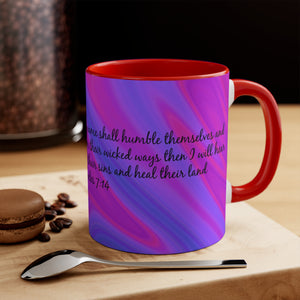 17CMSM   Colorful Marble 1 Chronicles 7:14 Mug