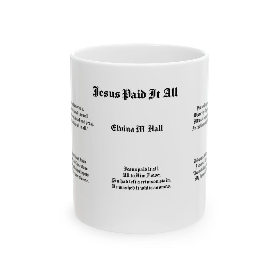 29H  Jesus Paid It All Mug