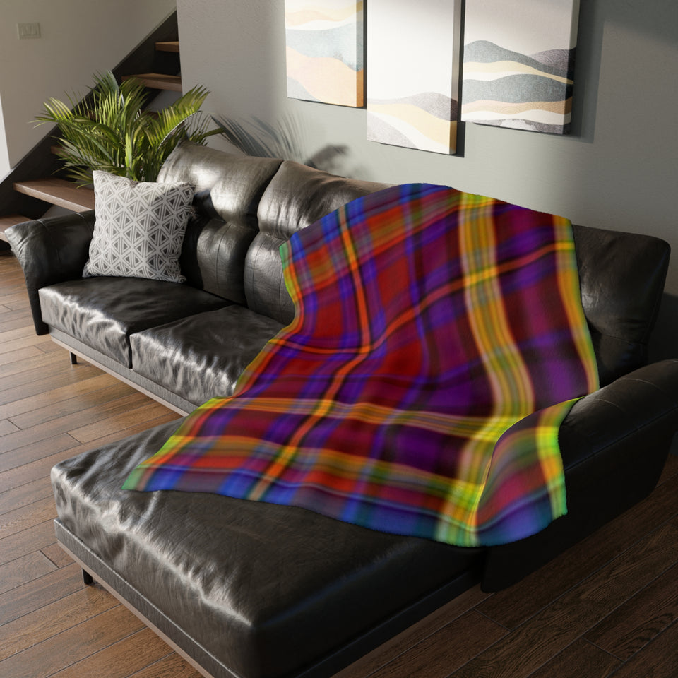 52CB  Colorful Plaid Blanket