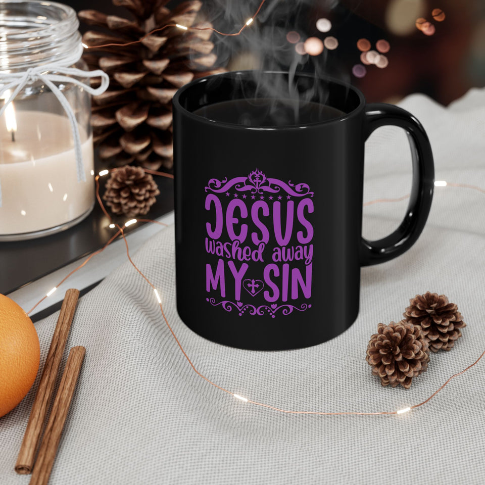 25BM  Black Christian Mug