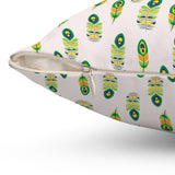 42PCF  Peacock Feather Pillow