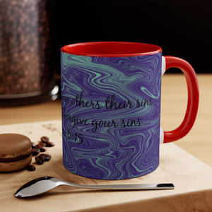 3CMSM  Colorful Marble Matthew 6:15 Mug