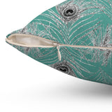 4PCF  Peacock Feather Pillow