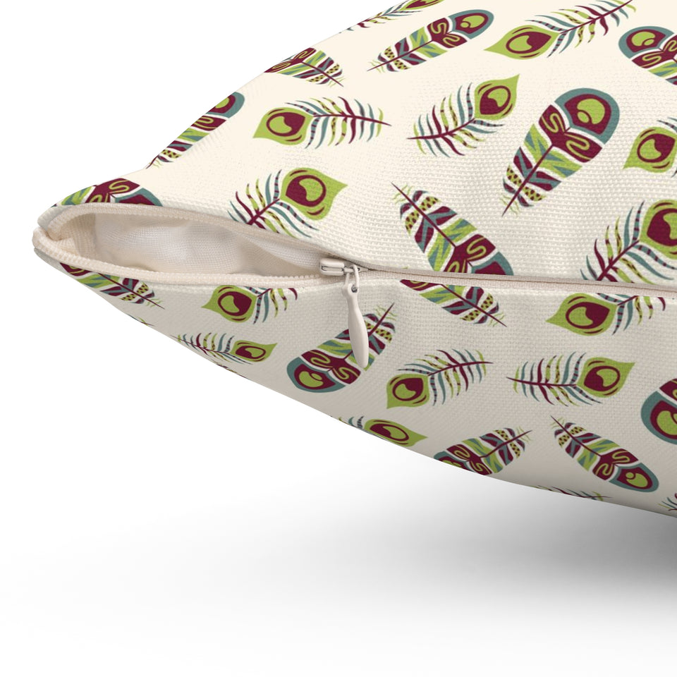 38PCF  Peacock Feather Pillow