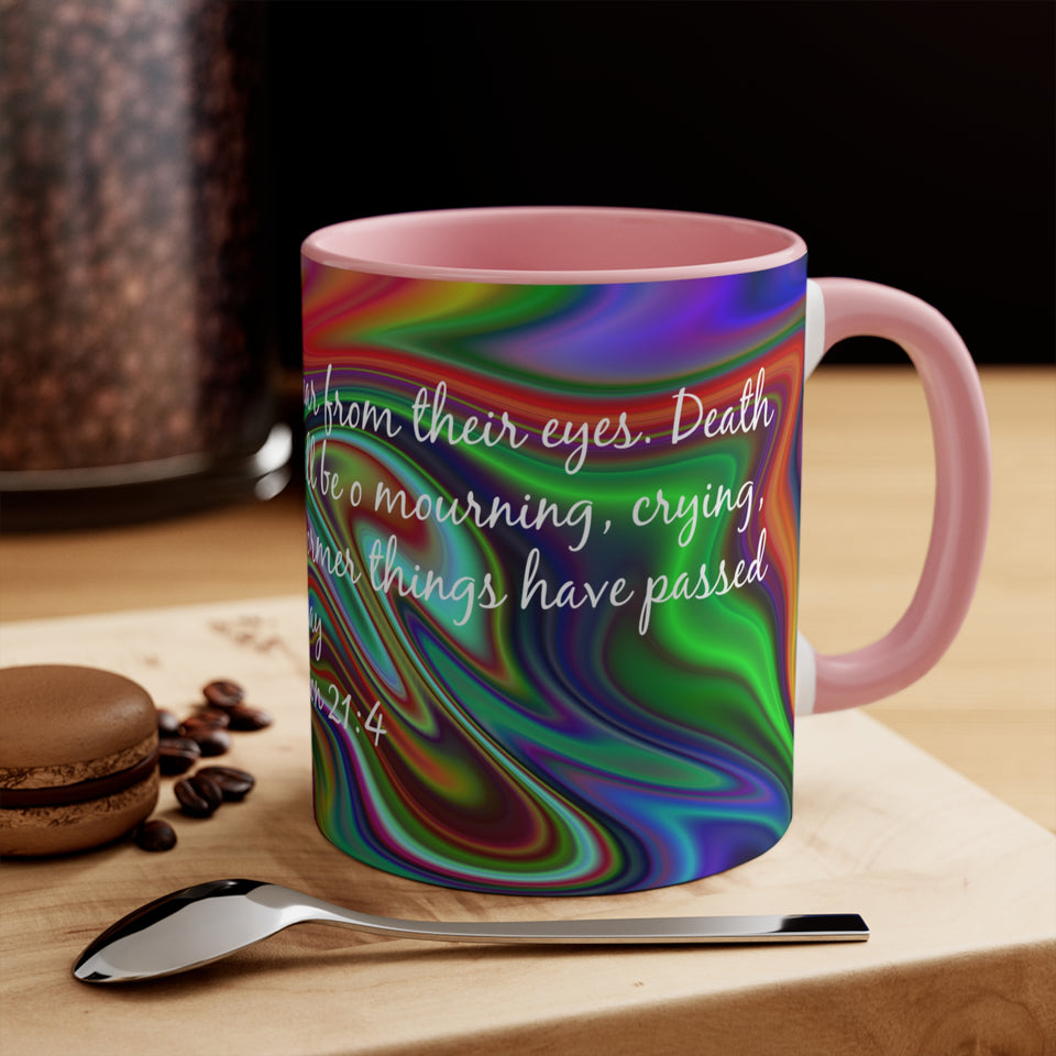 78CMSM  Colorful Marble Revelation 21:4 Mug