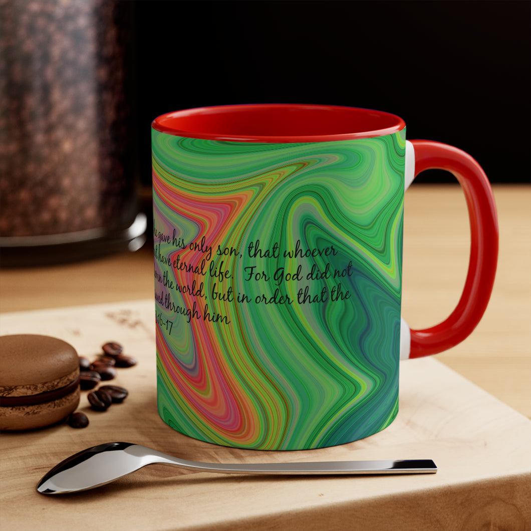 7CMSM  Colorful Marble John 3:16-17  Mug
