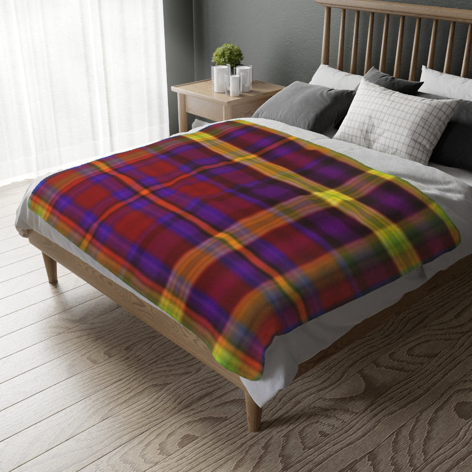 52CB  Colorful Plaid Blanket