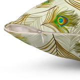 55PCF  Peacock Feather Pillow