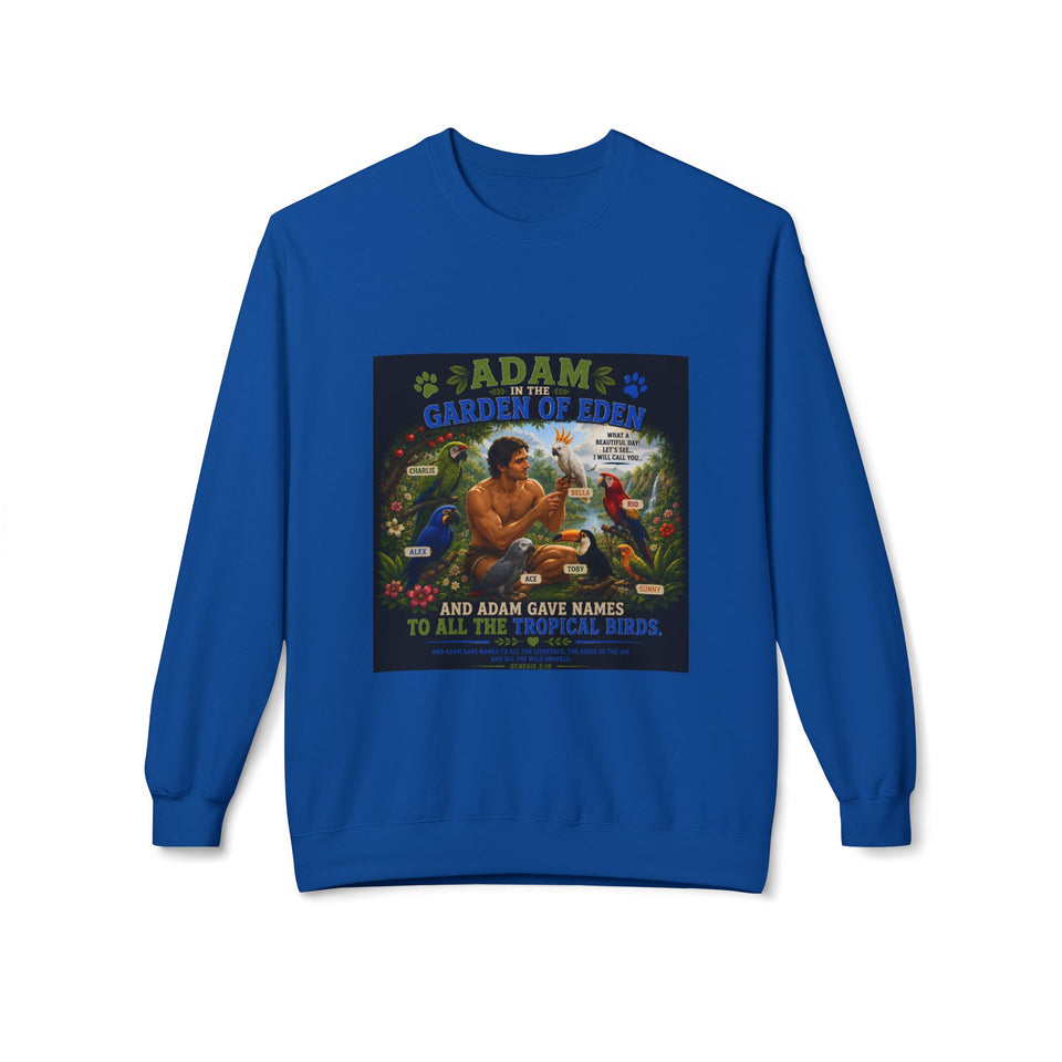 Charlie & Alex – Adam in the Garden of Eden Christian Sweatshirt CA18