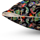 52PCF  Peacock Feather Pillow