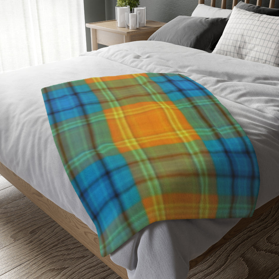 38CB  Colorful Plaid Blanket
