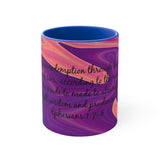 11CMSM  Colorful Marble Ephesians 1:7-8 Mug