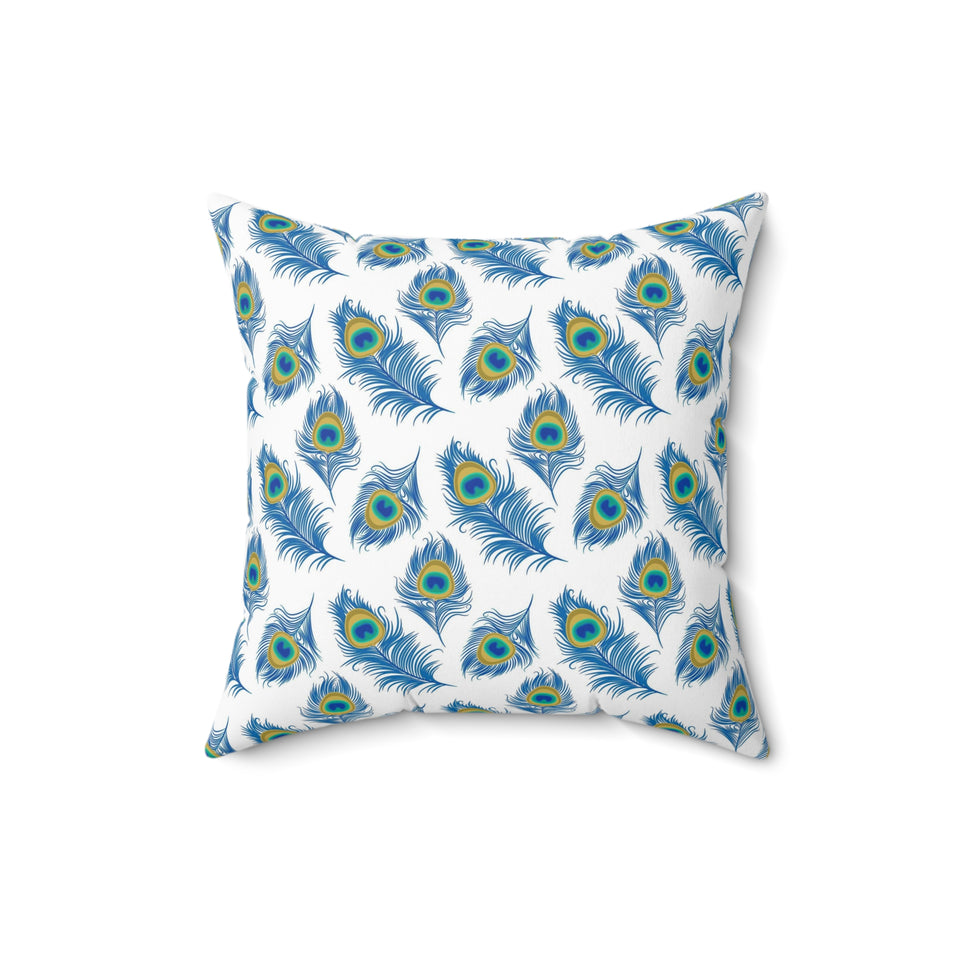 17PCF  Peacock Feather Pillow