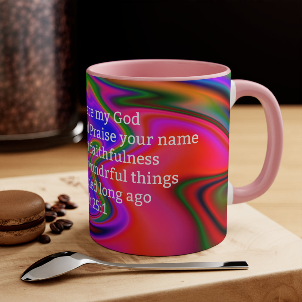 83CMSM  Colorful Marble Isaiah 25:1 Mug