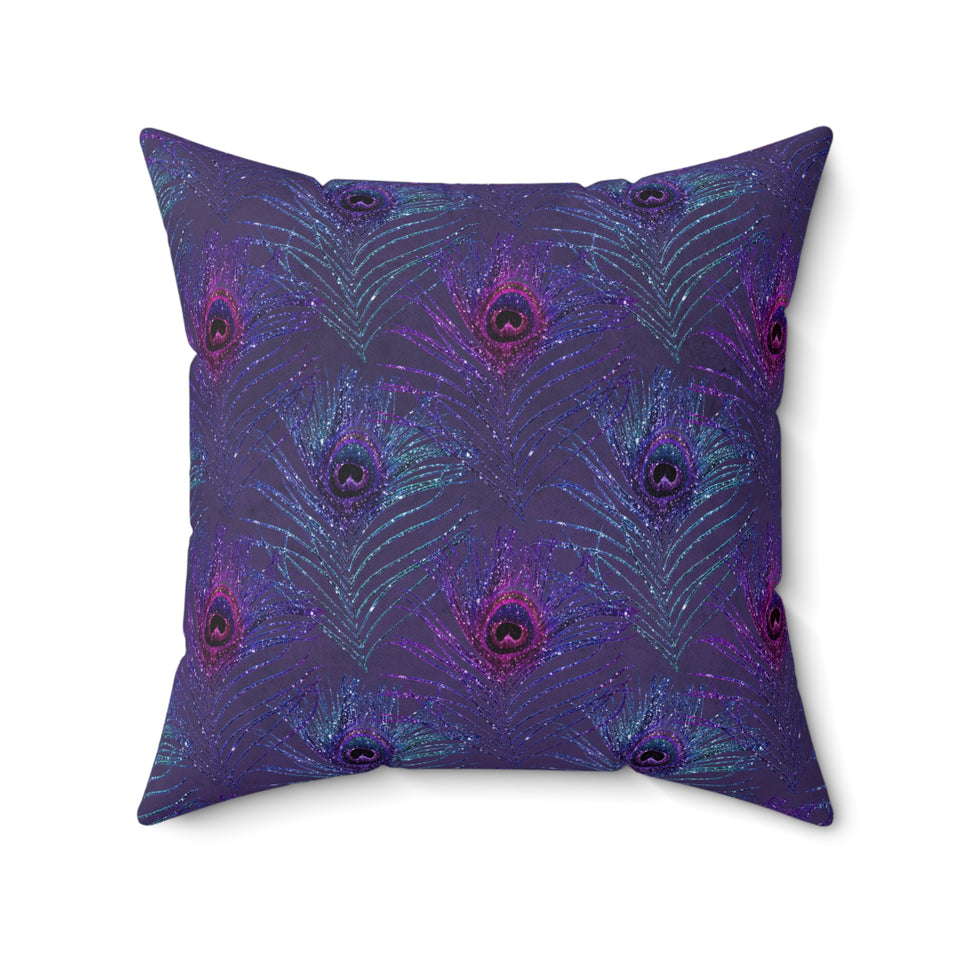 14PCF  Peacock Feather Pillow