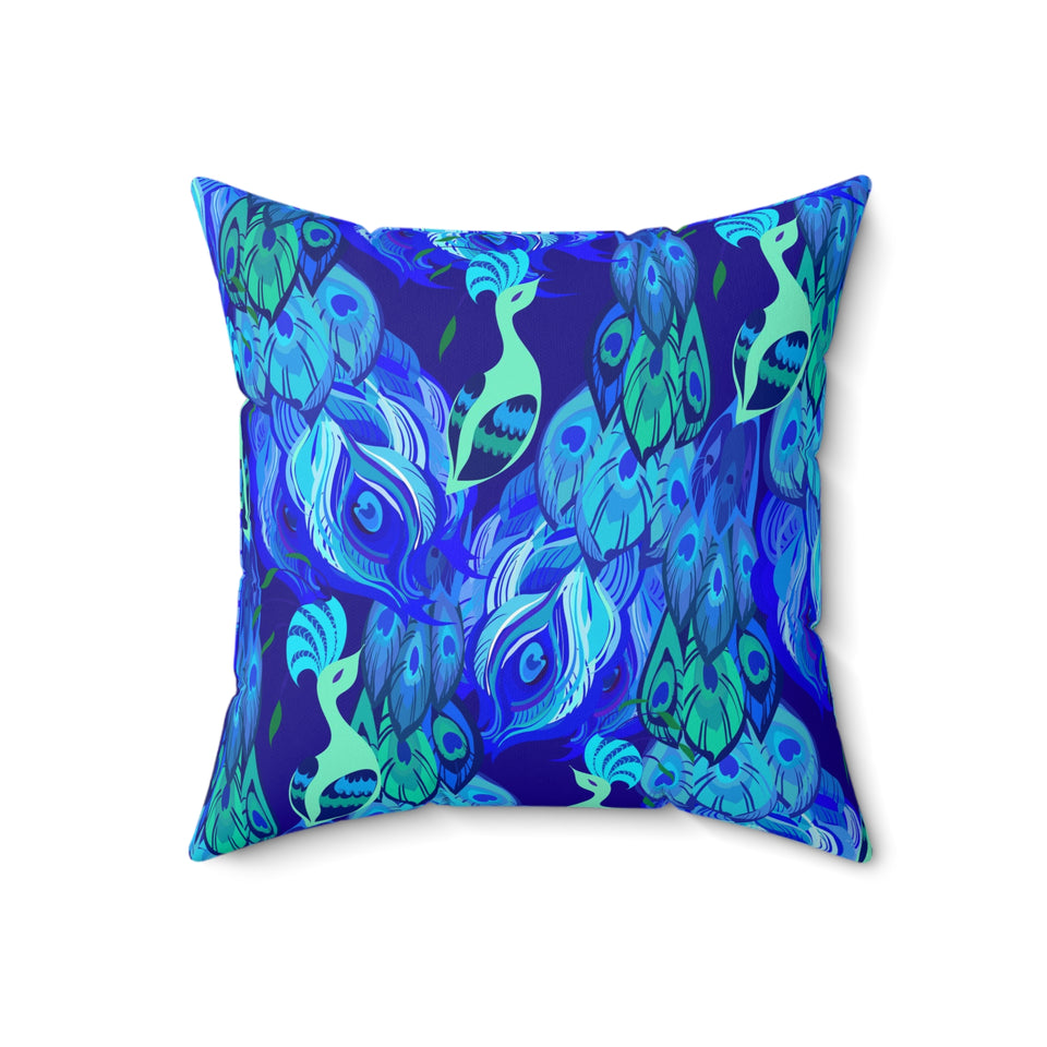 26PCF  Peacock Feather Pillow