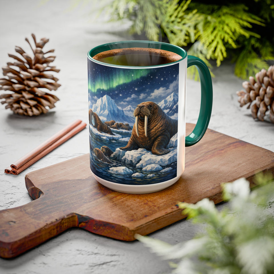 AM36  Walrus and Northern Lights Mug