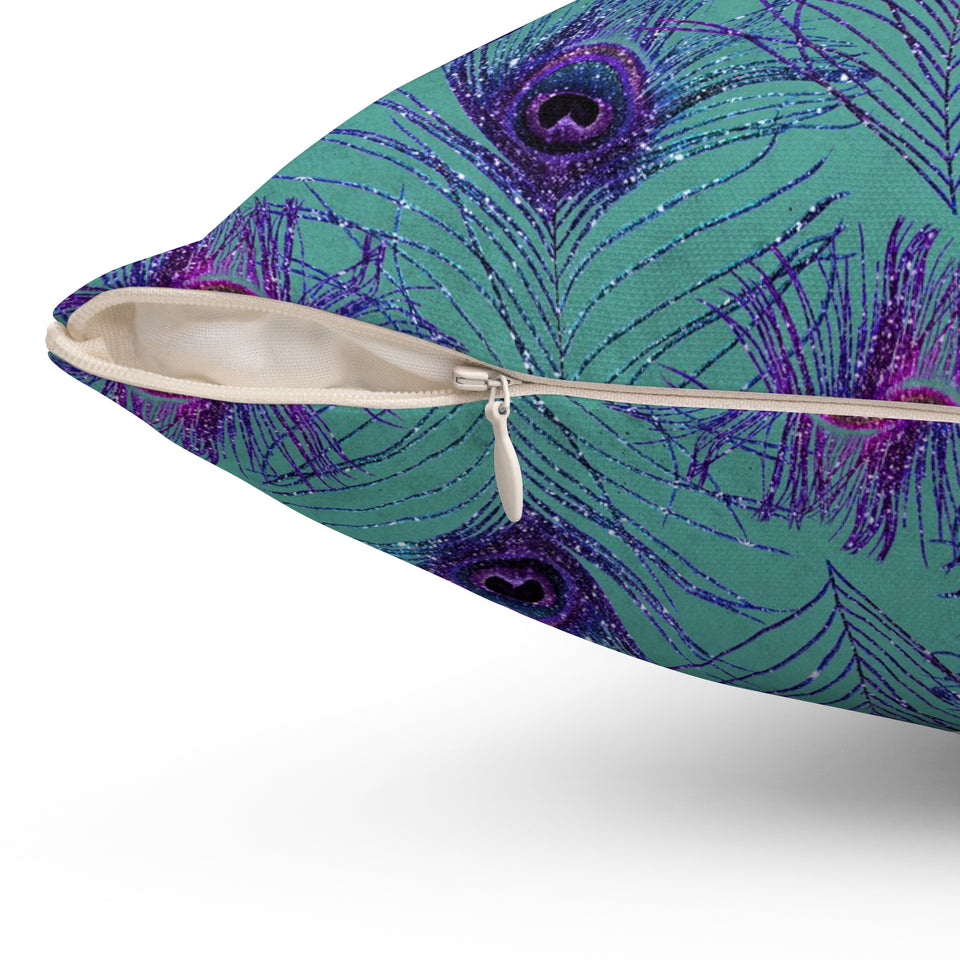 3PCF  Peacock Feather Pillow