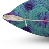 3PCF  Peacock Feather Pillow