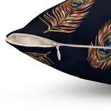 56PCF  Peacock Feather Pillow