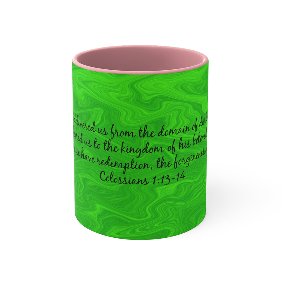 5CMSM  Colorful Marble Colossians 1:13-14 Mug