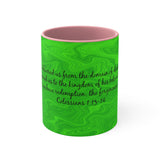 5CMSM  Colorful Marble Colossians 1:13-14 Mug