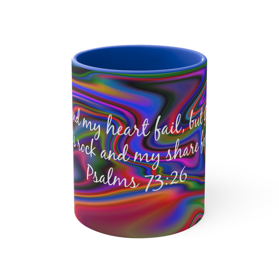 71CMSM  Colorful Marble Psalms 73:26 Mug