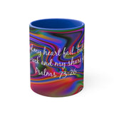 71CMSM  Colorful Marble Psalms 73:26 Mug