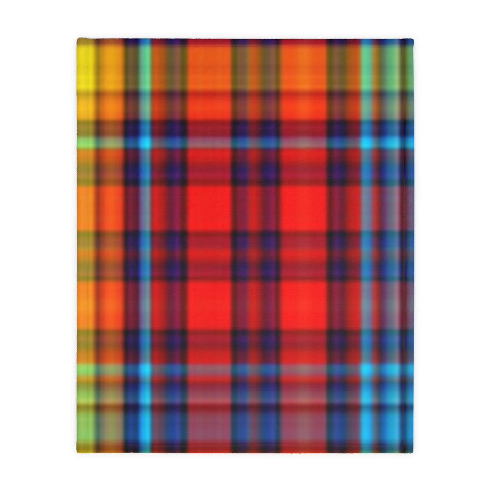 47CB  Colorful Plaid Blanket