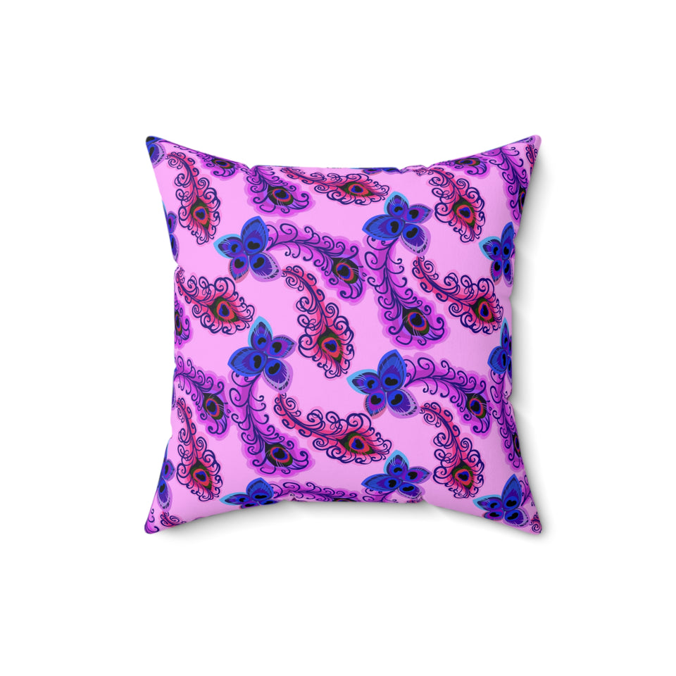 24PCF  Peacock Feather Pillow