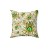 55PCF  Peacock Feather Pillow
