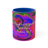 68CMSM  Colorful Marble Psalms 30:2 Mug