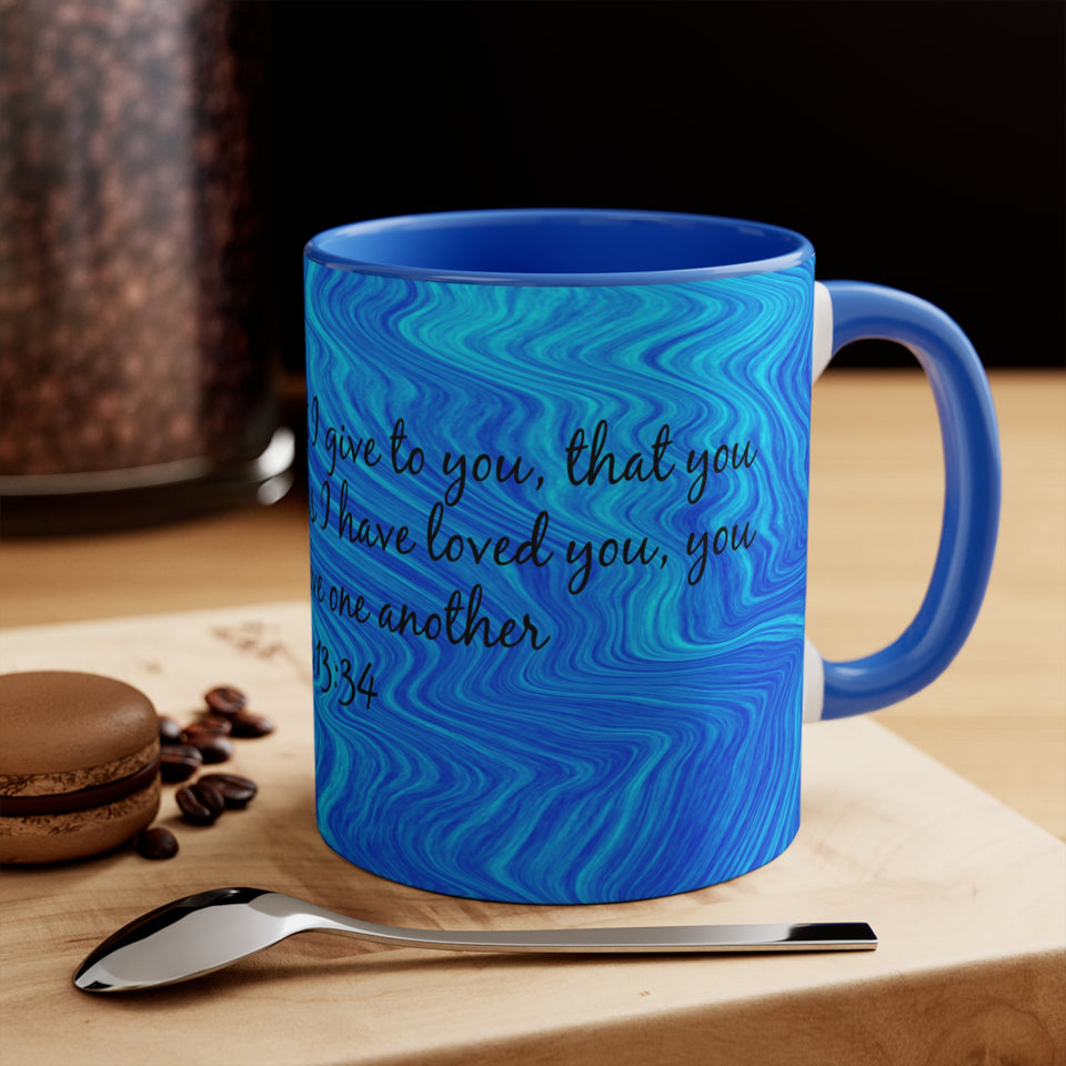 1CMSM  Colorful Marble John 13:34  Mug