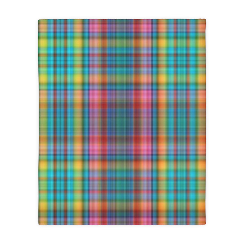 68CB  Colorful Plaid Blanket