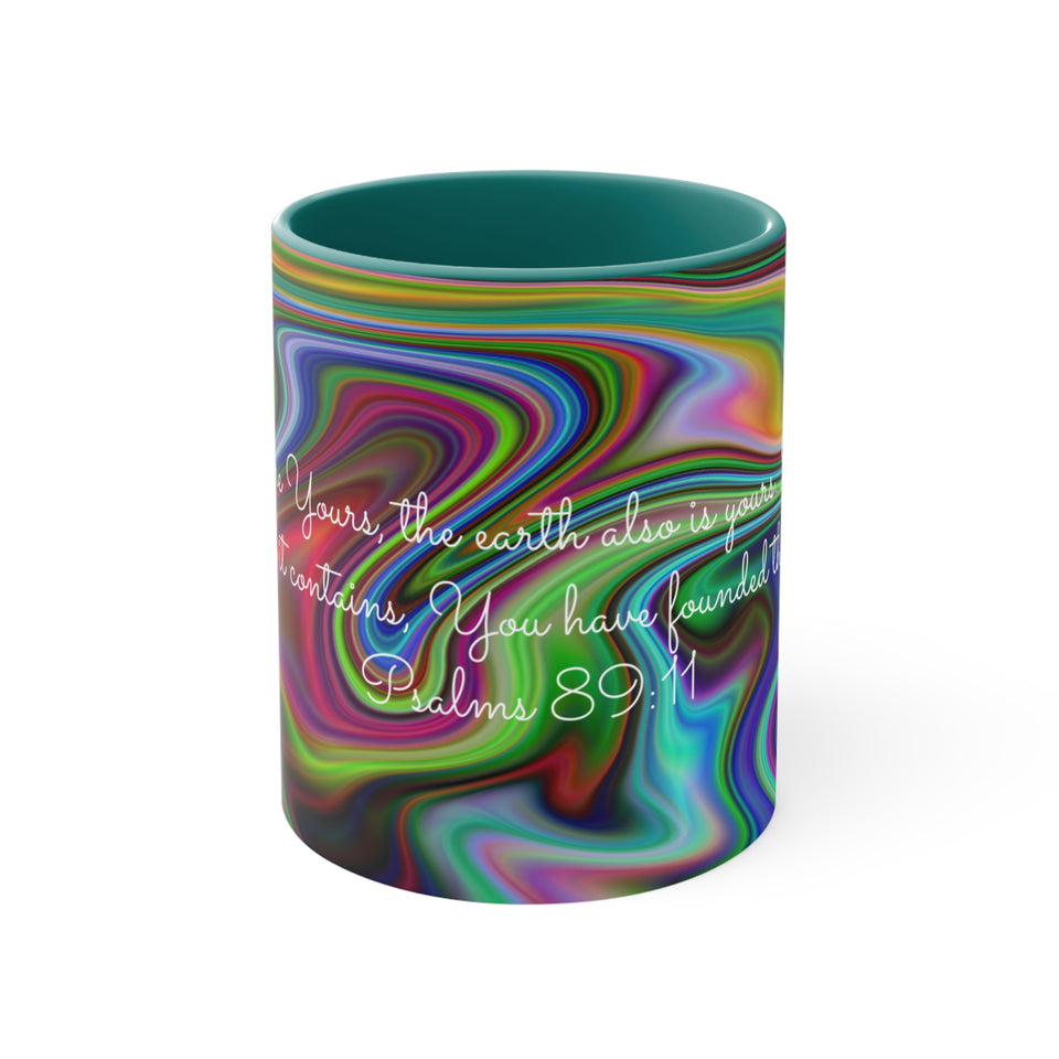 52CMSM  Colorful Marble Psalms 89:11  Mug