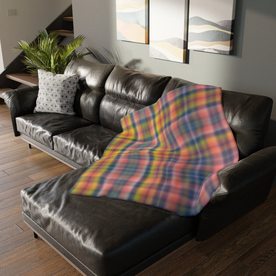 3CB  Colorful Plaid Blanket