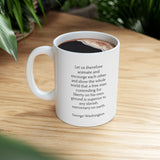 18WQM George Washington Historrical quote mug