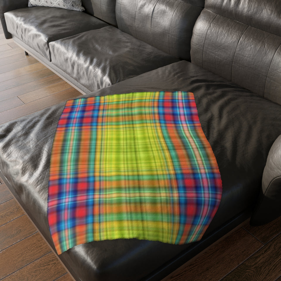 64CB  Colorful Plaid Blanket